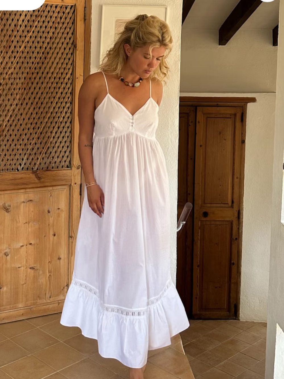 Djerf Avenue x Frankie’s Bikini Airy Poplin Midi Dress